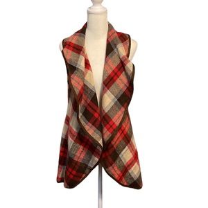 ETWO plaid wrap vest